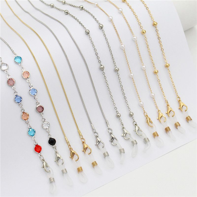 TS Eyeglass Chain, Beaded Eye Glasses Strap Holders around Neck For Women & Girls, Sunglasses Mask Necklace Lanyard