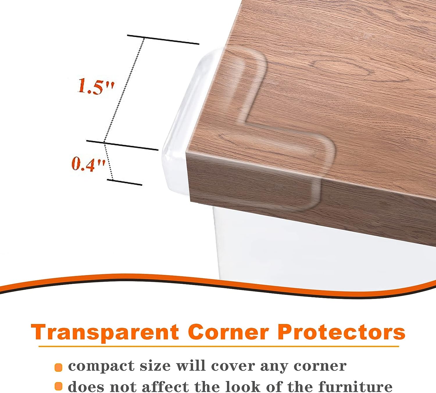 ‎TS Corner Guards (6 Pack) Clear Protectors | High Resistant Adhesive Gel Best Baby Proof Stop Child Head Injuries Tables, Furniture & Sharp Corners Proofing