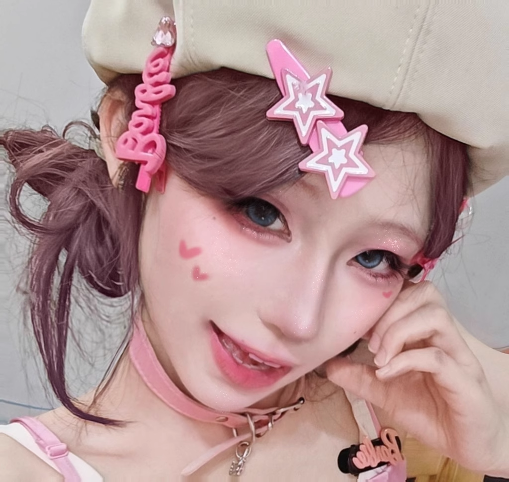 TS Y2K Hair Clips for Girls Women, Cute Hair Clips for Women Pink Silver Black Hair Accessories, Heart Bow Star Hair Clips Y2K Accessories Kawaii Hair Clips