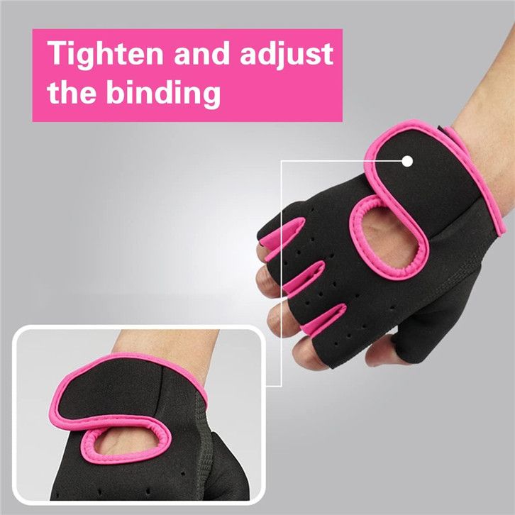 TS Outdoor Sports Gloves Fitness Anti-Slip Shock-Absorbing Breathable Half-finger Palm Gloves Fingerless Adult Exercise Gloves For Biking Skating Boating Fishing Climbing Cycling Gym Workout