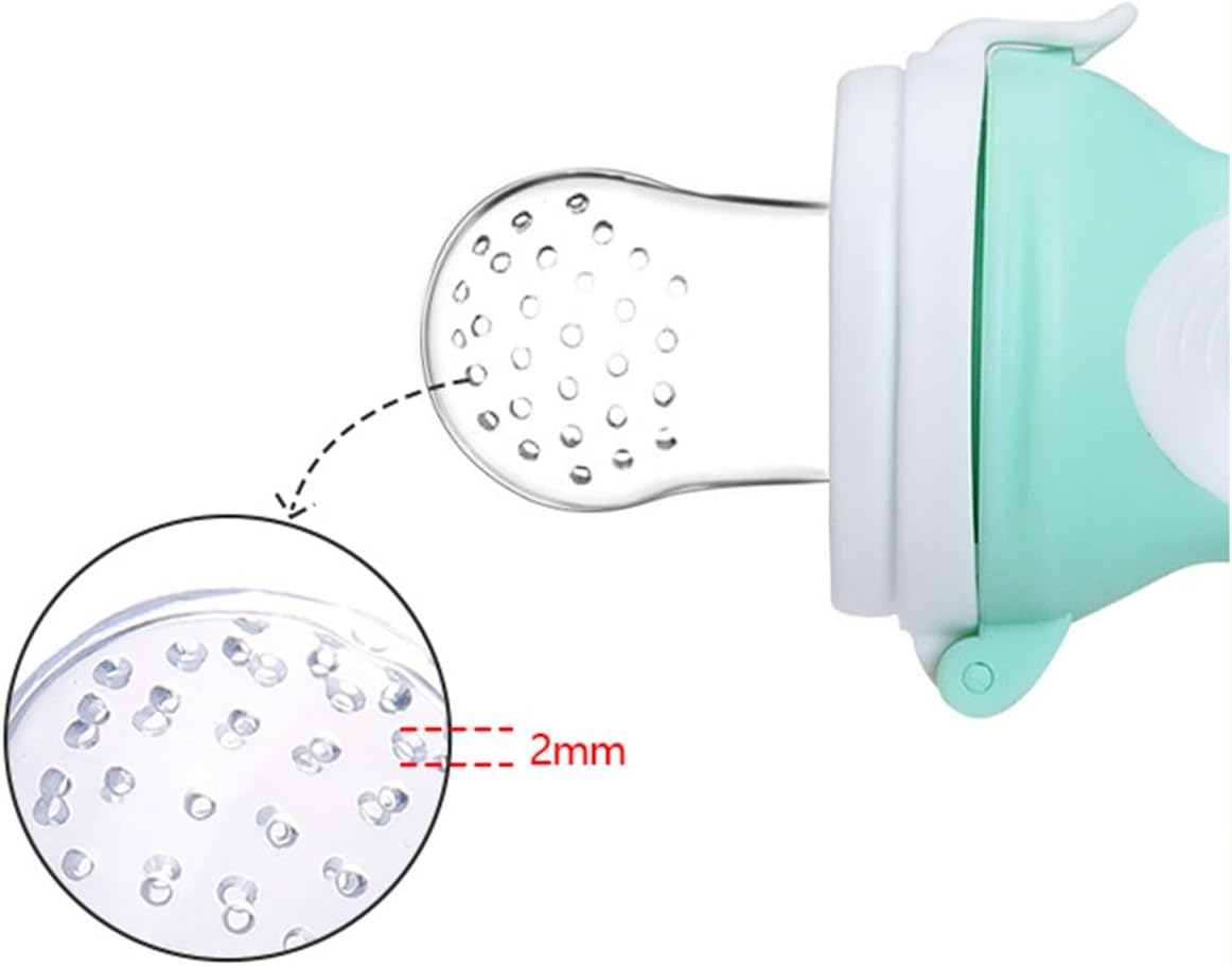 2 Pcs Baby Food Pacifier Feeder With 3 Replacement Silicone Pouches Fresh Fruits Nipple Teether Toy For Toddlers Infant