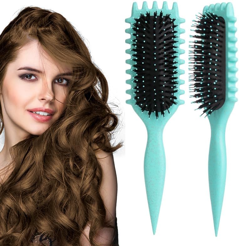 1 Piece Bounce Curl Define Styling Brush -Premium Curly Hair Brush, Wet & Dry Detangler, Essential Tool for Shaping & Perfecting Your Curls