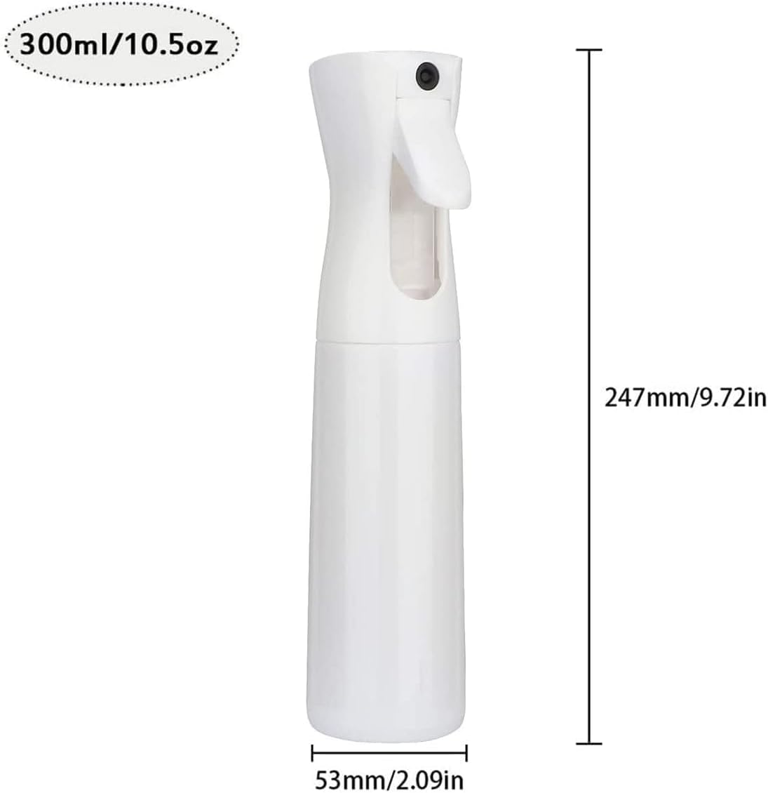 Continuous Spray Bottle Plastic Empty Hair Mist Sprayer Ultra Fine Water Mister for Hairstyling Cleaning Salons Plants Pet Care
