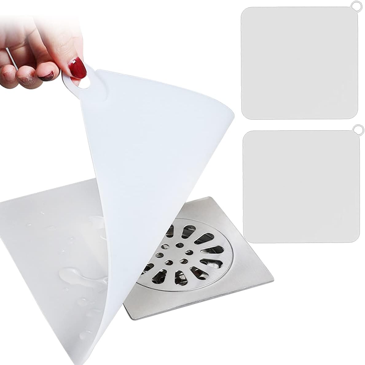 2 Pieces Thick Silicone Floor Drain Stopper Anti-smell Floor Drain Deodorant Cover Insect-proof Seal Cover Silicone Tub Stoppers Anti-Odor Mat for Kitchen, Bathroom and Laundry Room
