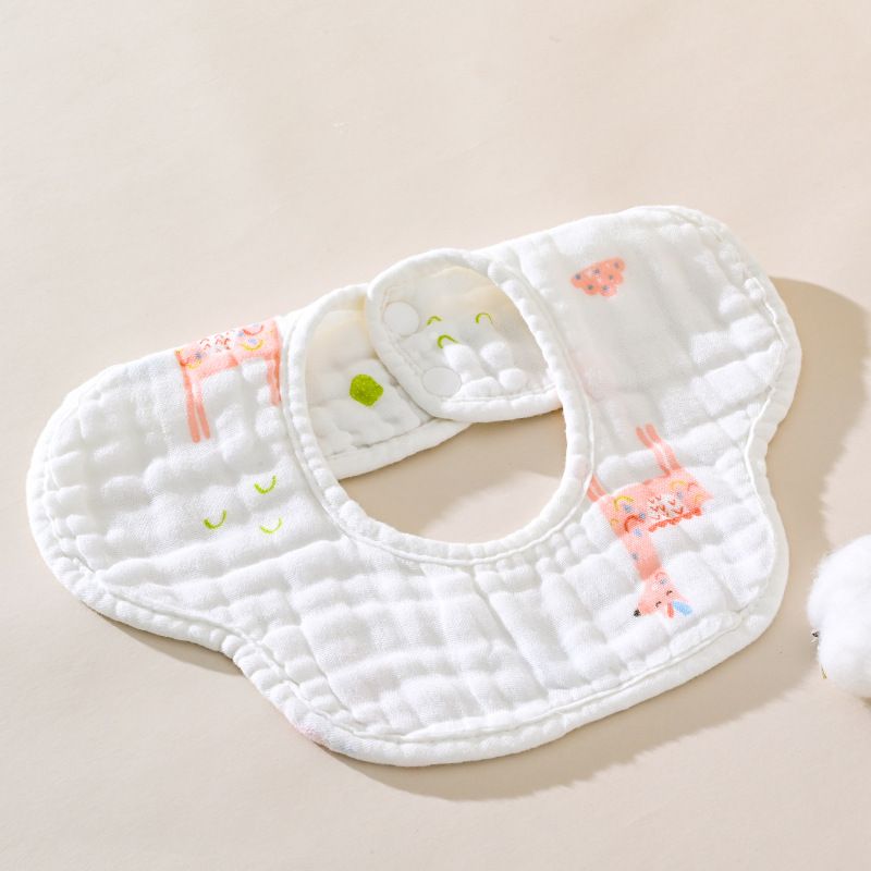Baby Bibs 100% Cotton Absorbent Bibs for Teething and Drooling, 5-Pack for Baby Boys & Girls