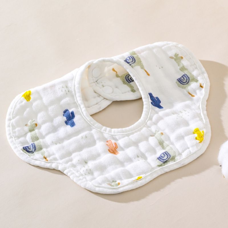 Baby Bibs 100% Cotton Absorbent Bibs for Teething and Drooling, 5-Pack for Baby Boys & Girls