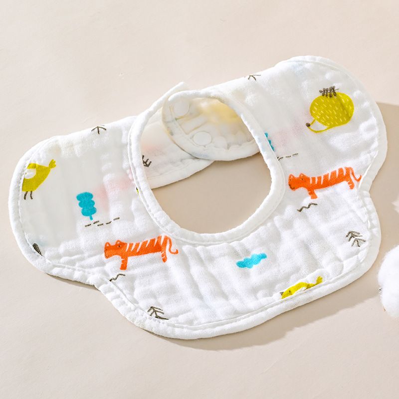 Baby Bibs 100% Cotton Absorbent Bibs for Teething and Drooling, 5-Pack for Baby Boys & Girls