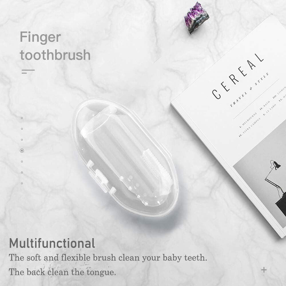 3PCS Baby Finger Toothbrush for Training Teething - Infant & Toddles & Lids Teeth Brush Soft Babies Toothbrushes Oral Cleaning Massager to Train Your Child Healthy Oral Habits -3 PCS