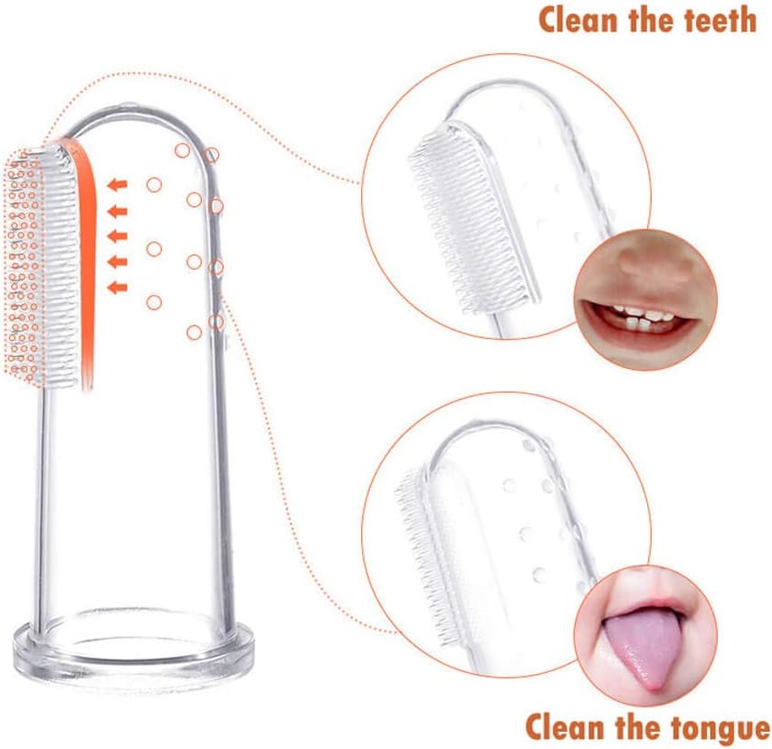 3PCS Baby Finger Toothbrush for Training Teething - Infant & Toddles & Lids Teeth Brush Soft Babies Toothbrushes Oral Cleaning Massager to Train Your Child Healthy Oral Habits -3 PCS