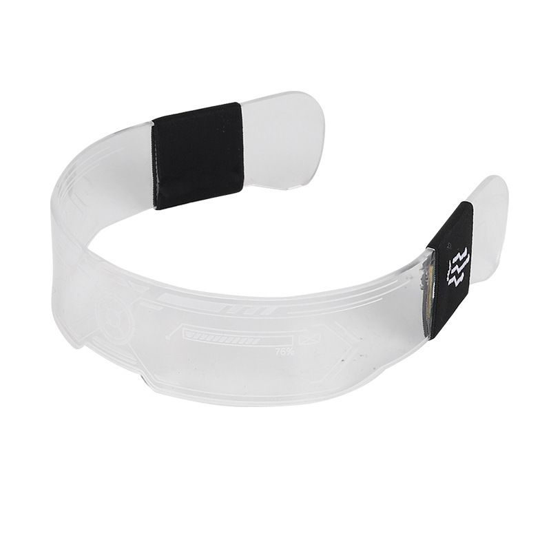 Led Visor Glasses Light Up 7 Colors, Cyberpunk Glasses for Halloween Cosplay Party Bar Adults