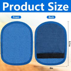 2 Pcs Sand Wipe Off Mitts, Beach Mitt Wipe Cleaner for Volleyball, Sandboxes, and Water Activities, Soft Towel Clean Sand from Skin Mitt Pack for Surf, Ocean and Lakeside Recreation(Pink, Blue)