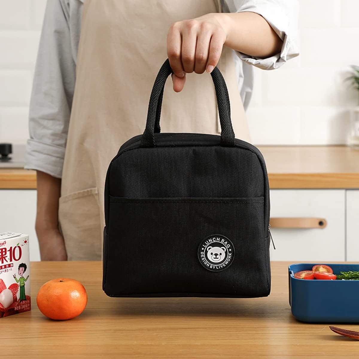 Lunch Bag Reusable Insulated Lunch Tote Bag Waterproof and Durable Handbags for Office Work School Picnic Hiking Beach Fishing