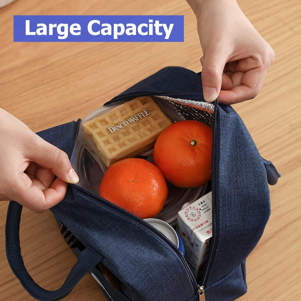 Lunch Bag Reusable Insulated Lunch Tote Bag Waterproof and Durable Handbags for Office Work School Picnic Hiking Beach Fishing