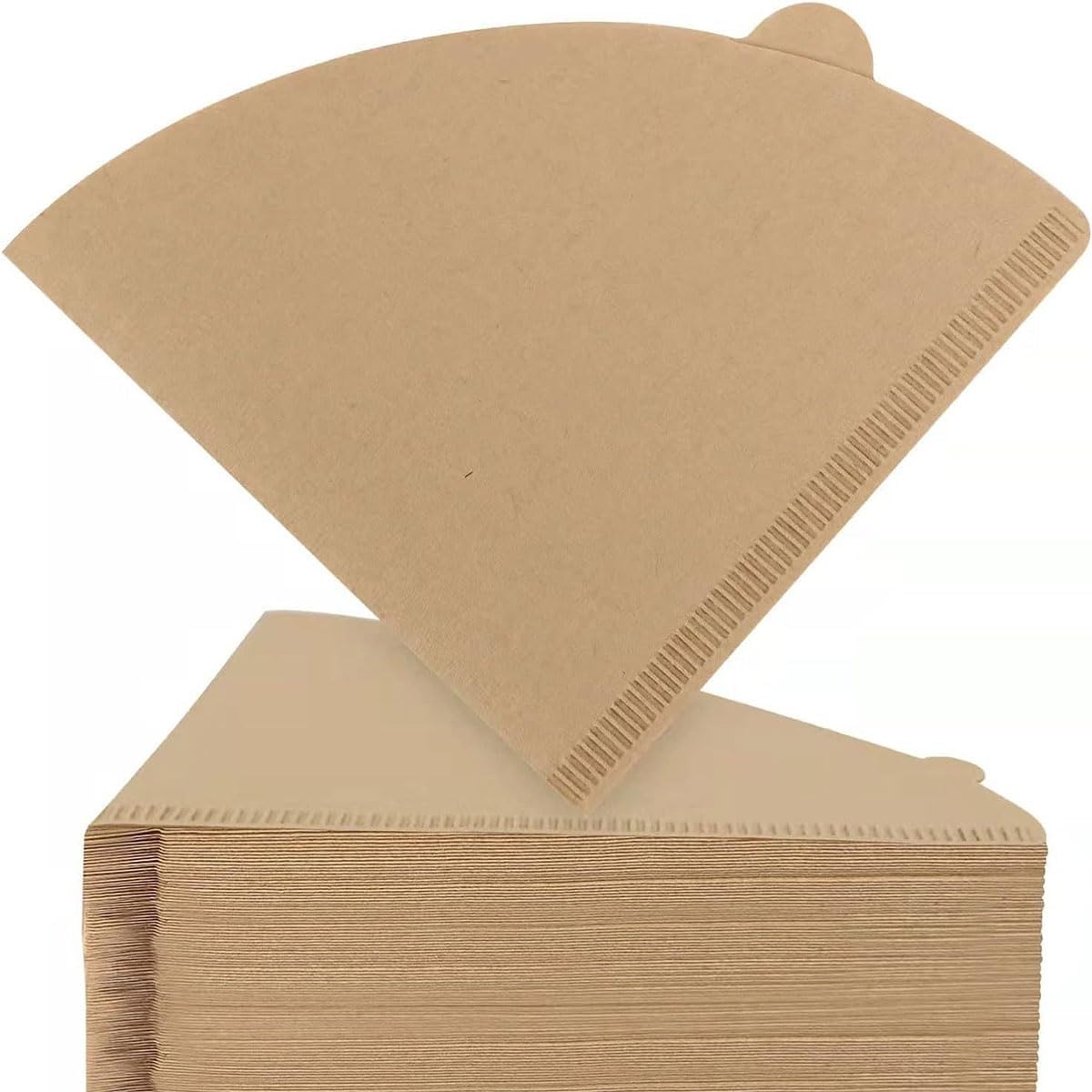 Coffee Filter Size 02 Cone Filters 100 Count, V60 V-Shaped Disposable Coffee Paper Filters 2-4 Cup, Cone Coffee Filters For Pour Over and Drip Coffee Maker Wood Fiber
