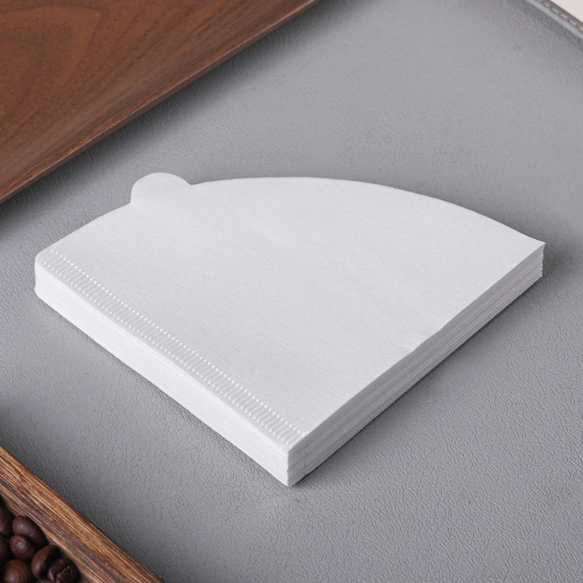 Coffee Filter Size 02 Cone Filters 100 Count, V60 V-Shaped Disposable Coffee Paper Filters 2-4 Cup, Cone Coffee Filters For Pour Over and Drip Coffee Maker Wood Fiber