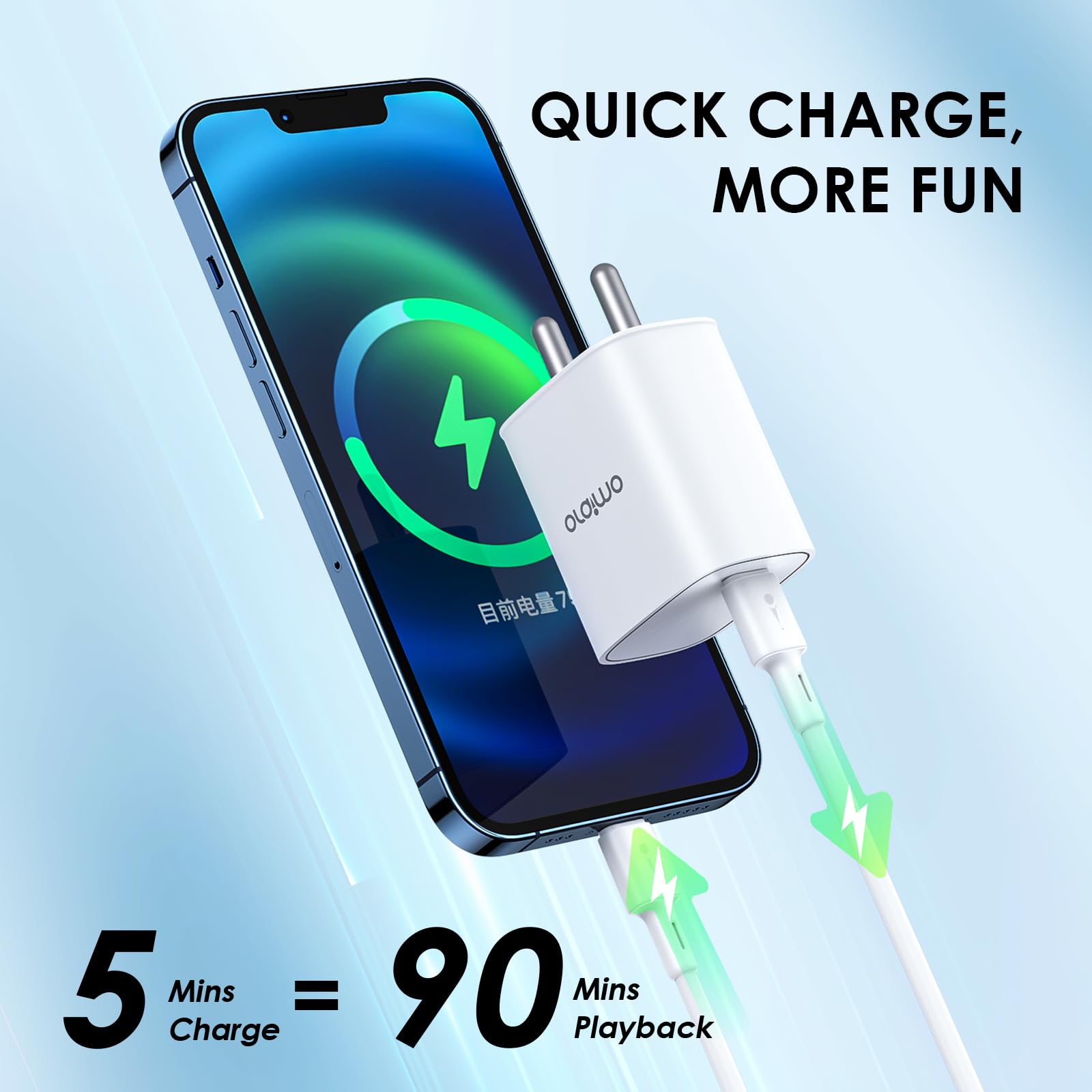 Oraimo 20W Type C Fast Charger PD 3.0 USB C Wall Adapter
