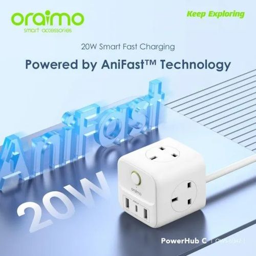 Oraimo PowerHub C OWS-U342 6 in 1 power expansion cube