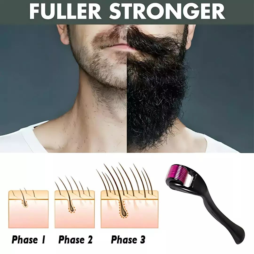 Derma Roller 0.5mm  540 Titanium Microneedle Roller for Face|Body|Beard Hair|scalp hair|youngskin|Acne Scars/ Wrinkles/ Anti Aging & patchy beards