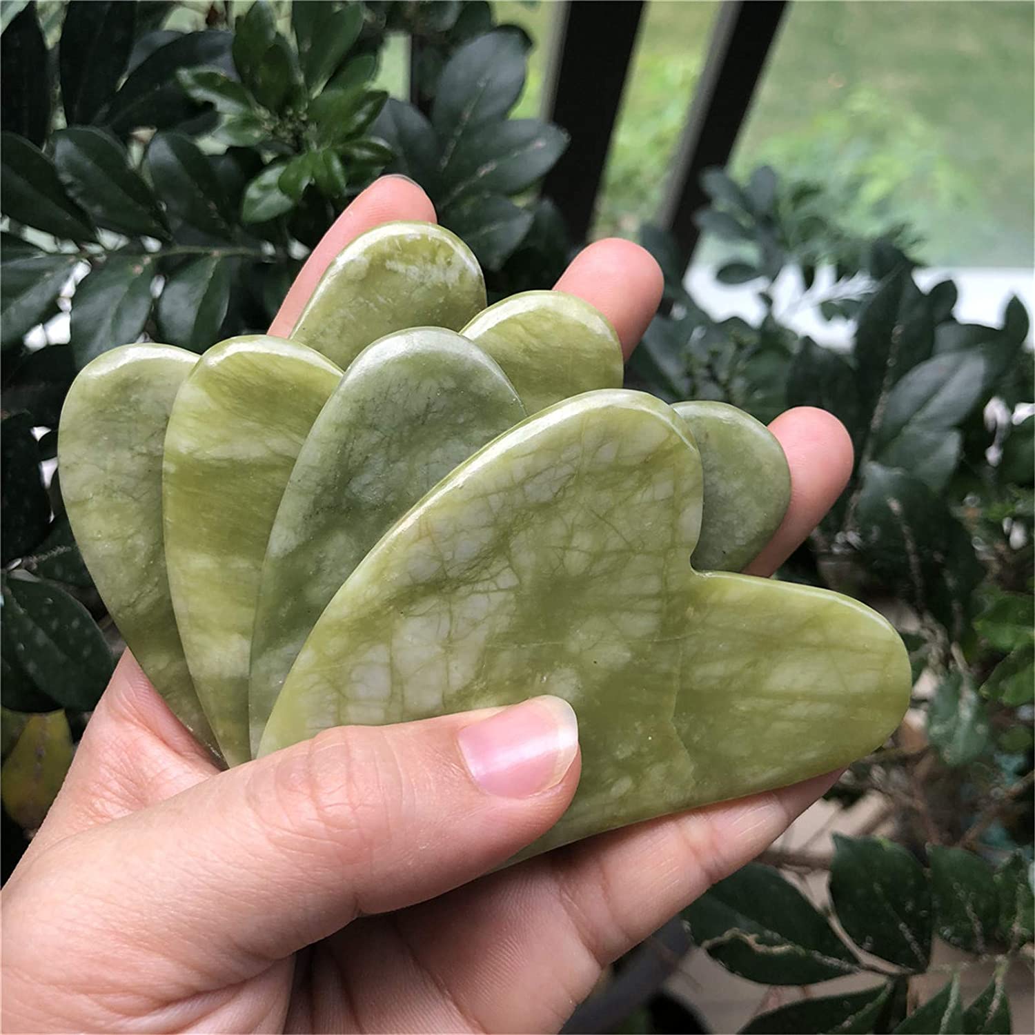 GUASHA NATURAL JADE GUSHA BOARD FOR FACE & BODY MASSAGE BEST FOR ANTI AGING ,WRINKLES ,YOUNG SKIN, GET RID OF PIGMENTATION & SPOTS ,FACE LIFTING ,REDUCE PUFFNESS &GLOWING SKIN NATURALLY