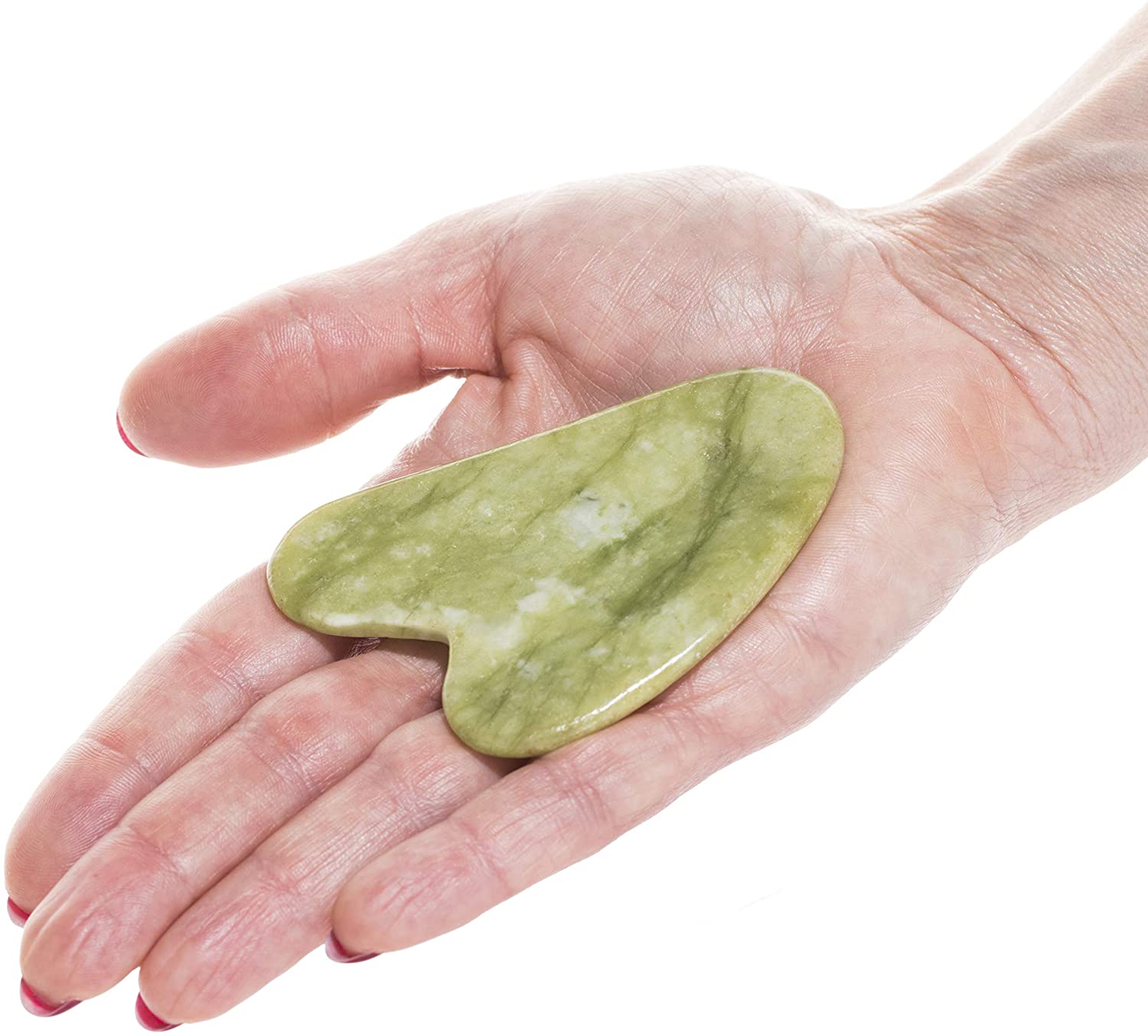 GUASHA NATURAL JADE GUSHA BOARD FOR FACE & BODY MASSAGE BEST FOR ANTI AGING ,WRINKLES ,YOUNG SKIN, GET RID OF PIGMENTATION & SPOTS ,FACE LIFTING ,REDUCE PUFFNESS &GLOWING SKIN NATURALLY