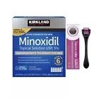 kirkland  minoxidil 5% + dermaroller 0.5mm beard / hair growth kit ,treat hair loss +baldness +regrow beards+ hairline ,antihairloss kit for faster results
