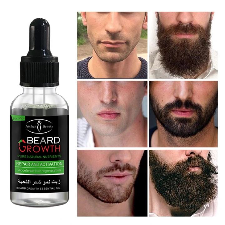 DERMAROLLER 0.5MM + BEARD OIL BEARD GROWTH KIT& MAINTENANCE  FOR THICKER ,FULLER DENSER & HEALTHIER BEARD