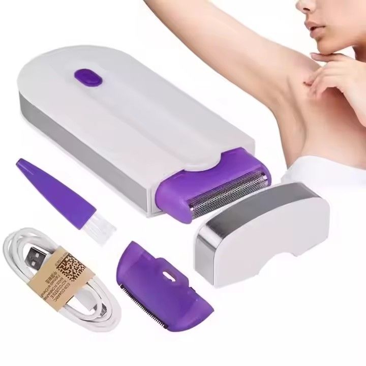 Painless Women Shaver, Electric Hair Removal ,Fast Charge, Depilatory Sense-light Body Bikini Epilator, remove all body hair painlessly without damaging skin , avoid chemical hair removal.CORDLESS.