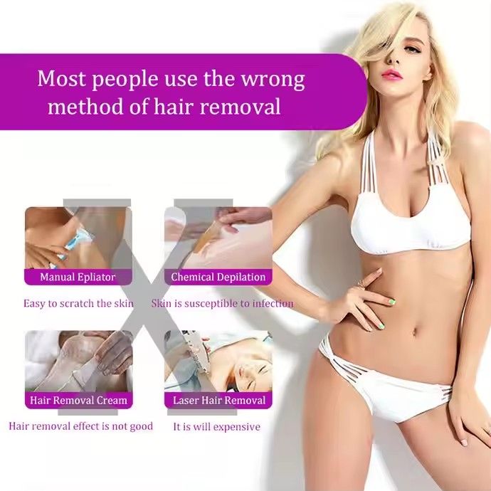 Painless Women Shaver, Electric Hair Removal ,Fast Charge, Depilatory Sense-light Body Bikini Epilator, remove all body hair painlessly without damaging skin , avoid chemical hair removal.CORDLESS.