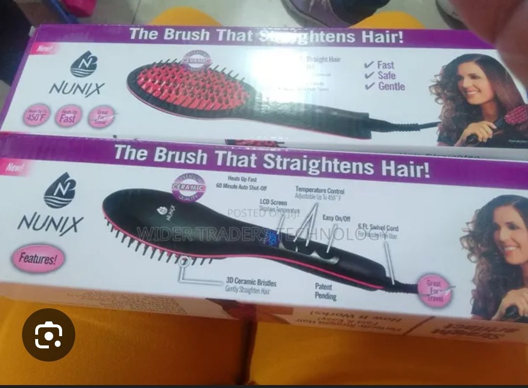 Approved quality Nunix Hair Straightening Brush Comb Electric HQT-906B