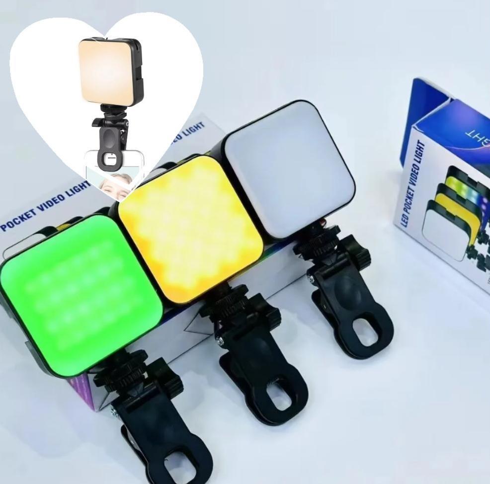 AY-83 RGB 3 modes rechargeable Mini Portable LED Video Light, a compact, pocket-sized lighting solution ringlight for content creation -on offer