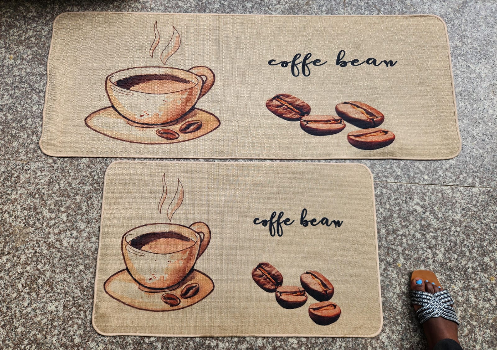 2 pieces of kitchen floor mats, long strips of absorbent and oil-absorbing anti-slip mats, carpet for dirt-resistant bathroom mats, 40cm*120cm, 40cm*60cm