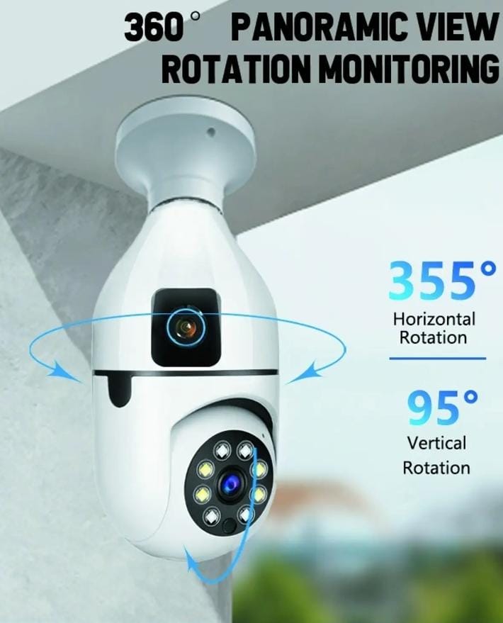 Original and high quality Calus double lens  E27 Max wifi Smart Bulb Camera with colour night vision.