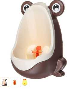 High quality Cute frog boys urinal .Multi-purpose design of this potty, and it can be hung on the wall, can stand on the floor. Light and cartoon, it projects can attract your boys' attention.