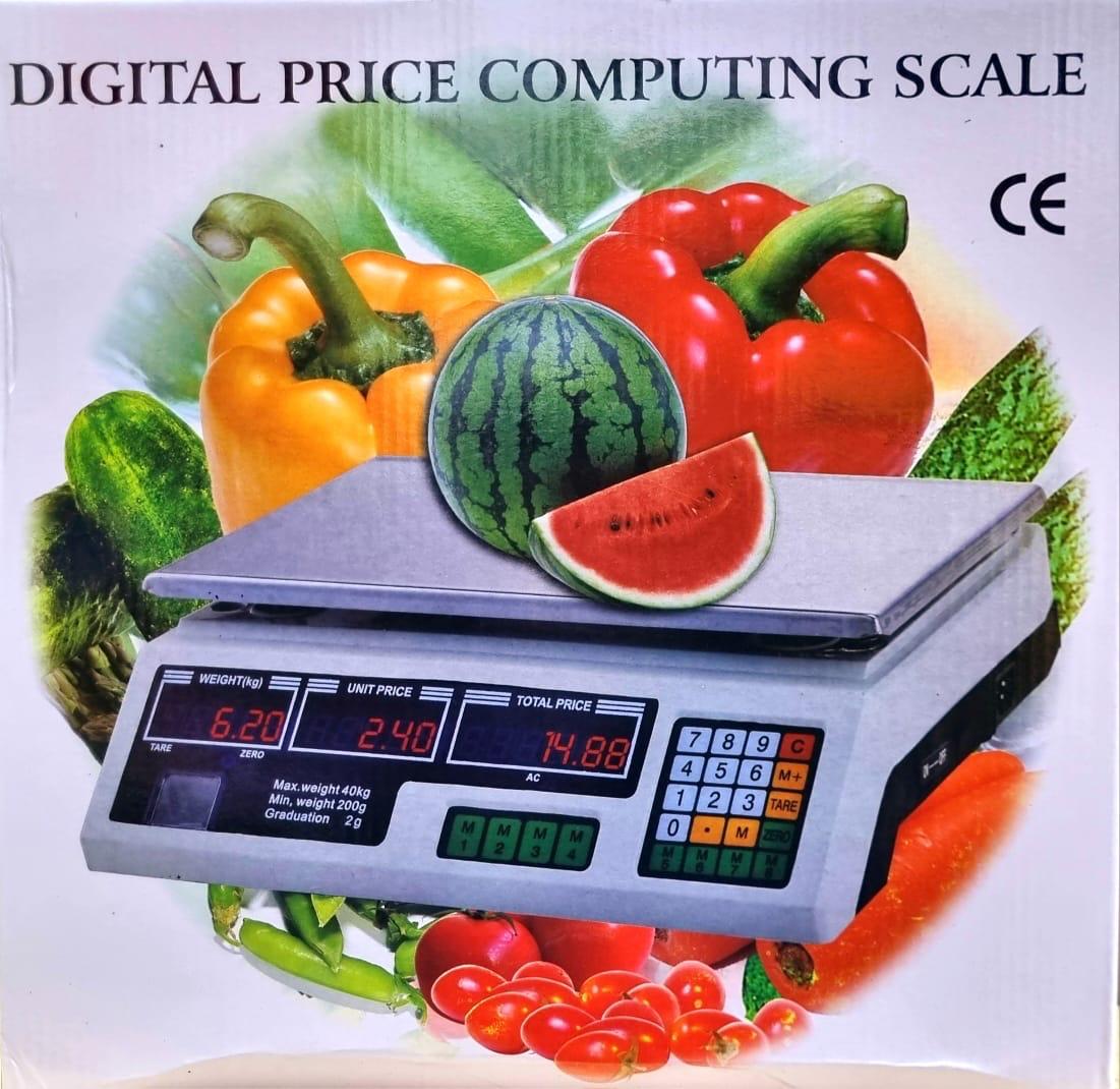 Digital Computing Scale (Armless) – High-Precision Compact Weighing Scale with LCD Display, Fast Calculation & User-Friendly Interface with 40kgs maximum weight