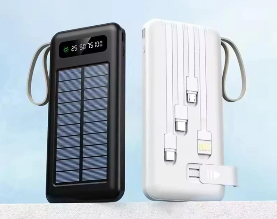 Original and high quality 14,000mah thin portable compact powerbank with mobile phone holder and solar charging 💥100% high quality 💥Quick charging 💥compatible with all device brands