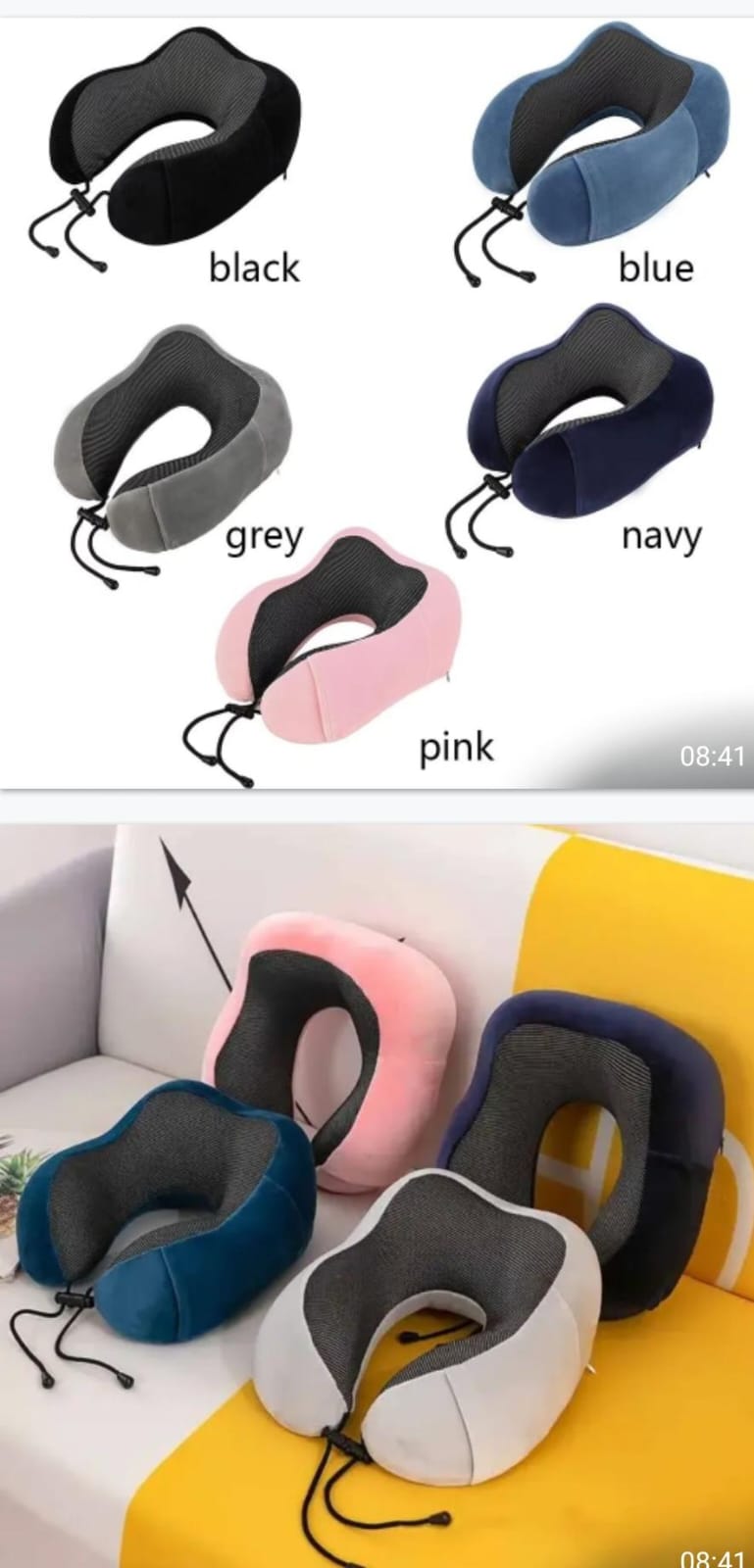 Cosy Travel Neck Pillow – Free Your Chin - 100% Memory Foam Traveling Pillow, Washable Soft Cover, Ergonomic U-Shape Design, Comfortable, Durable & Chin Support Cushion for Flights, Cars, Office