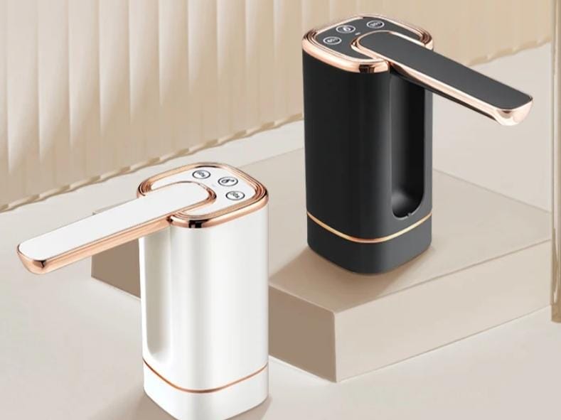 UPHUI Electric Water Bottle Pump with One-button Start Bottle Pump Foldable and Exquisite Appearance DesignType-C Dispenser Portable Universal Water Bottle Pump with Switch for Home Kitchen Office