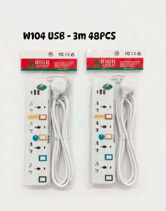 W104 4-Way Smart Power Extension - Integrated Surge Protector - 2 USB + 1 Type-C Ports is the ultimate power solution for modern homes and offices, combining traditional 4-way outlets with high-speed