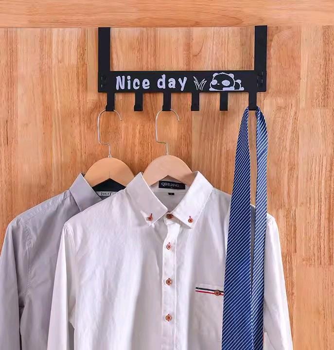 ORIGINAL MULTIPURPOSE OVER THE DOOR HANGER HOOKS FOR HANGING, OVER THE DOORS TOWEL RACKS FOR BATHROOM WITH 12 COAT HOOK, COAT RACK DORM ESSENTIALS BATHROOM ACCESSORIES