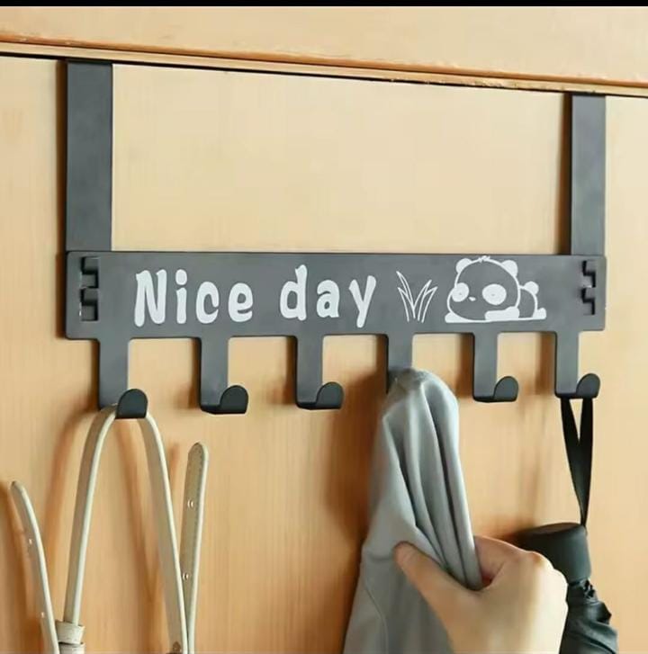 ORIGINAL MULTIPURPOSE OVER THE DOOR HANGER HOOKS FOR HANGING, OVER THE DOORS TOWEL RACKS FOR BATHROOM WITH 12 COAT HOOK, COAT RACK DORM ESSENTIALS BATHROOM ACCESSORIES