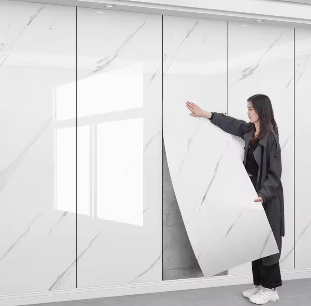 High quality ADHESIVE MARBLE WALL PAPER ROLL - This marble wallpaper is self-adhesive, just peel and stick on the surface, no additional glue needed, very easy to apply