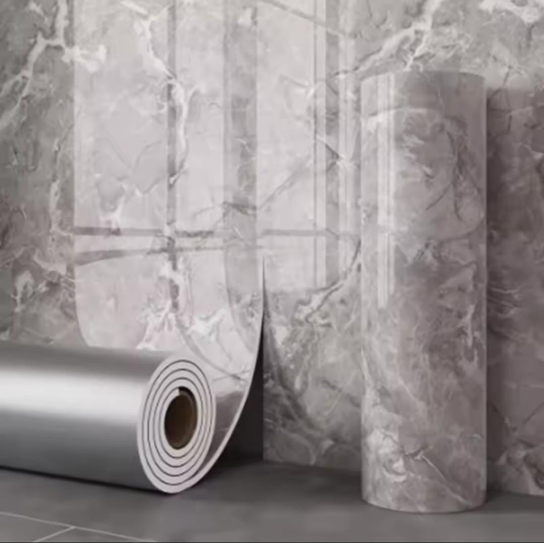 High quality ADHESIVE MARBLE WALL PAPER ROLL - This marble wallpaper is self-adhesive, just peel and stick on the surface, no additional glue needed, very easy to apply