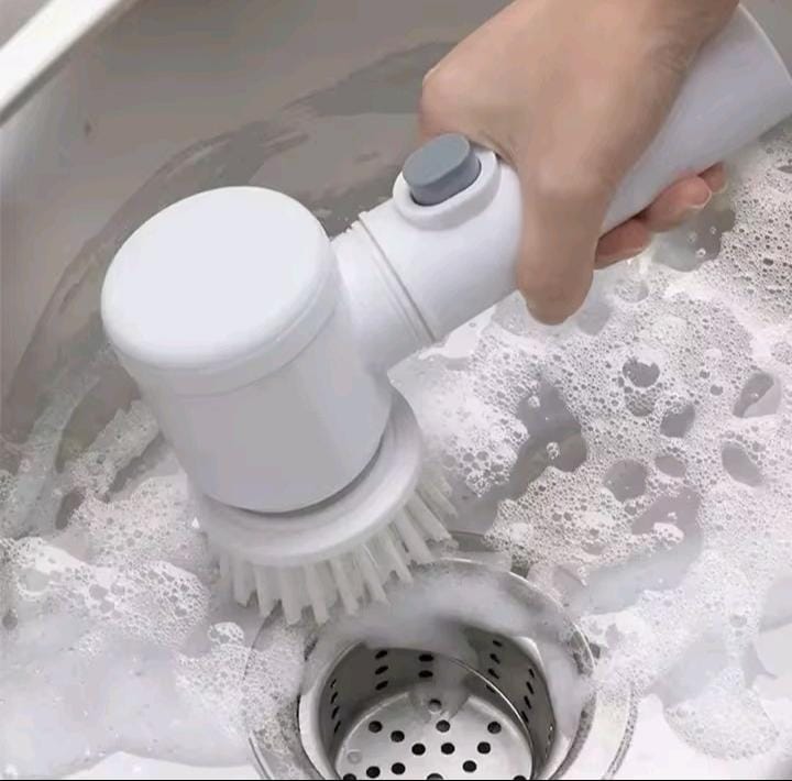 High quality 5 In 1 Multifunctional Electric Household Magic Brush ABS Kitchen Bathtub Cleaning Window Brush Cleaner