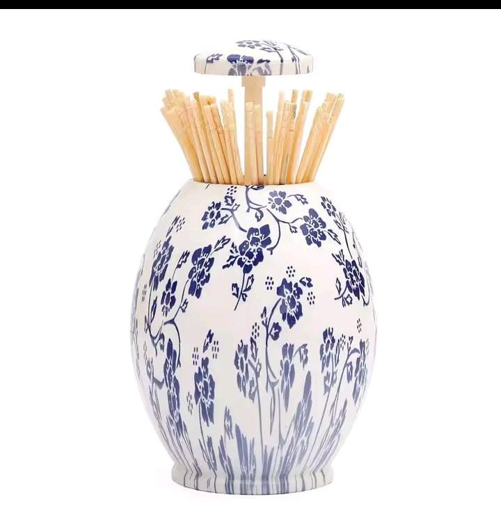 High quality Egg-shaped toothpick dispenser - Stylish and eye-catching, Easy-to-use dispenser, releases one toothpick at a time.