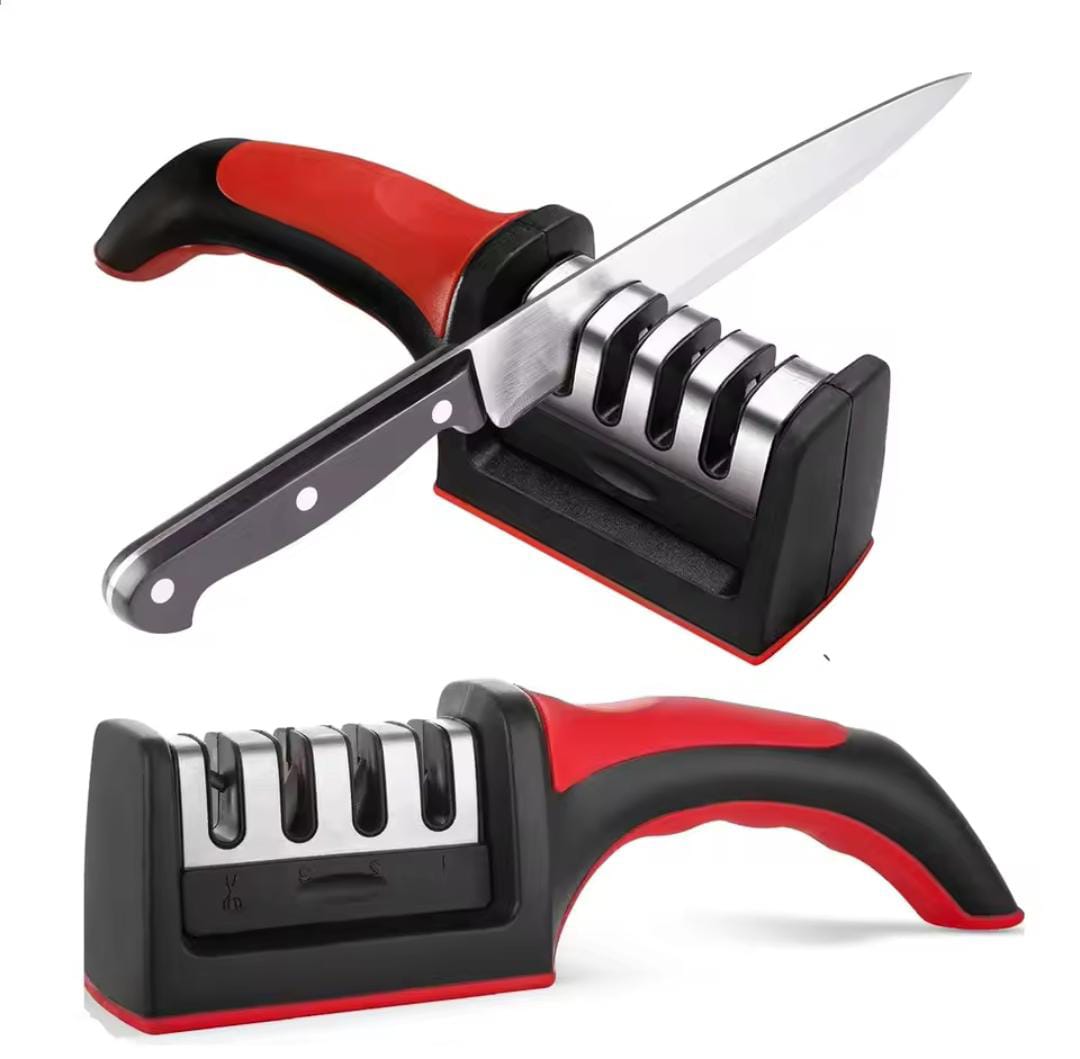 Original Creative Kitchen Knife Sharpener Tool Set – 3-in-1 Fruit Knife, Sharpener & Peeler Combo with Tungsten Steel and Ceramic Components for Home Use