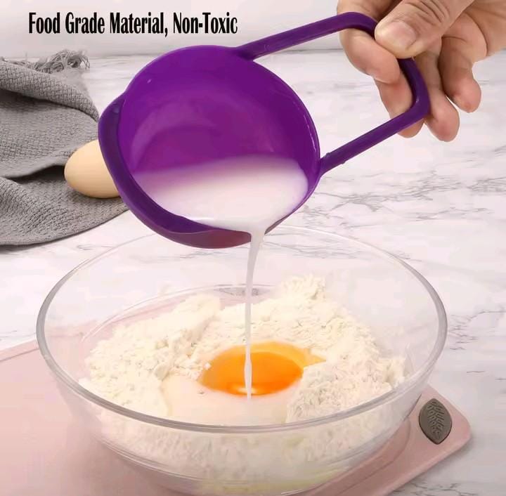 6 IN 1 MEASURING CUPS MULTICOLOURED KITCHEN MEASURING SPOON TEASPOON COFFEE SUGAR SPOON, CAKE BAKING FLOUR MEASURING CUP, KITCHEN COOKING TOOLS.