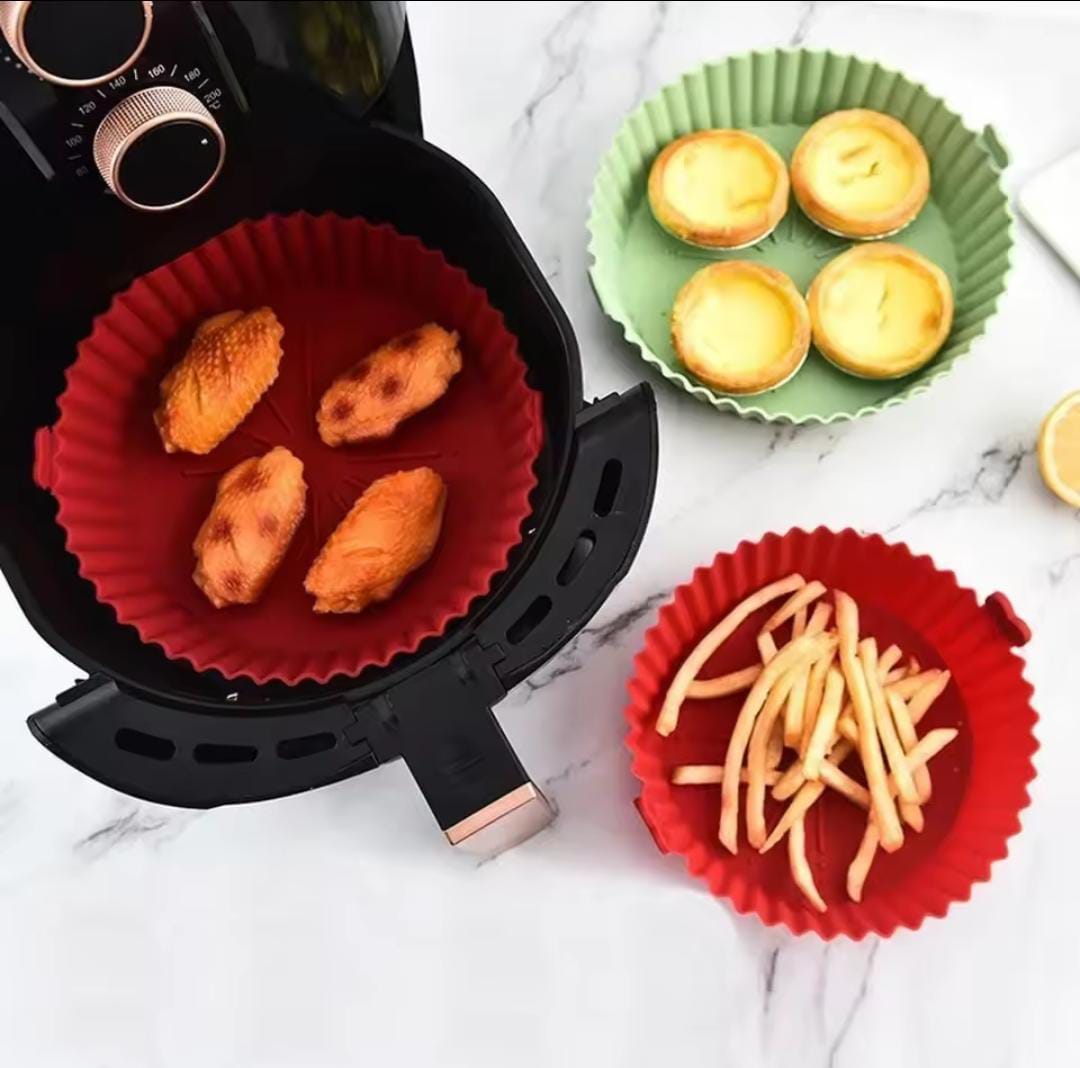 50pcs Air Fryer Paper Liner Disposable Airfryer Paper Mat Round Airfryer Paper Steamer Mat Baking Mats Air Fryer Accessories Oil-proof Non-stick Cook Tools Kitchen Oven Paper Baking Paper Microwave