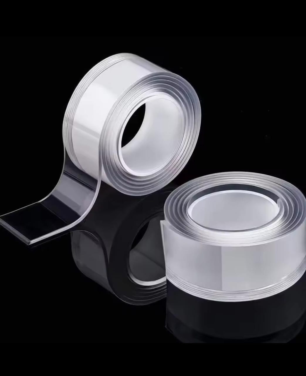 Double sided magic Nano tape now available Big size 5cm by 500cm Medium size 3cm by 500cm Small 2cmby300cm Indoor/Outdoor General Purpose Nano Tape for Securing Picture Frames, Carpets. - Reusable and