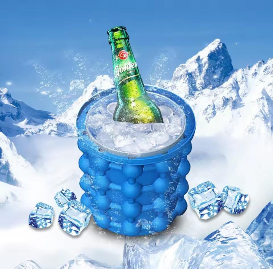 Original Portable Silicone Ice Cube Mold Maker – Non-Leakable Flexible Ice Tray for Freezer, Easy Release Ice Cube Maker for Kitchen, Drinks & Home Use