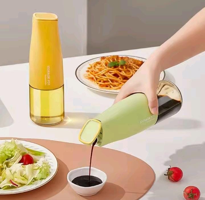 High quality Glass Automatic Oil Dispenser – Self-Opening & Closing, Leak-Proof, Easy Pouring, Oil Bottle for Kitchen Use